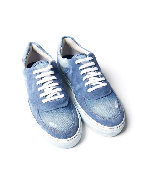 denim blue sneakers